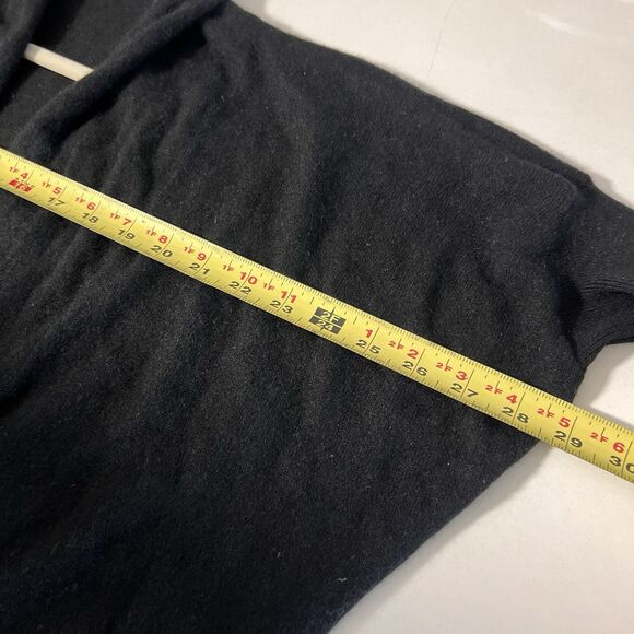 Vince Sweater Women's S Black‎ 100% Cashmere Faux Wrap Dolman Sleeve Deep V Neck - Picture 5 of 6